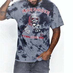 Iron Maiden A Real Dead One Tie Dye metal rock Official T-Shirt L bigger NWT